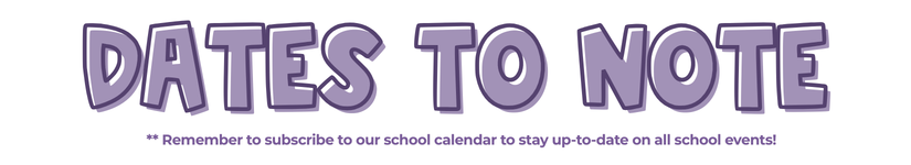 dates to note updated