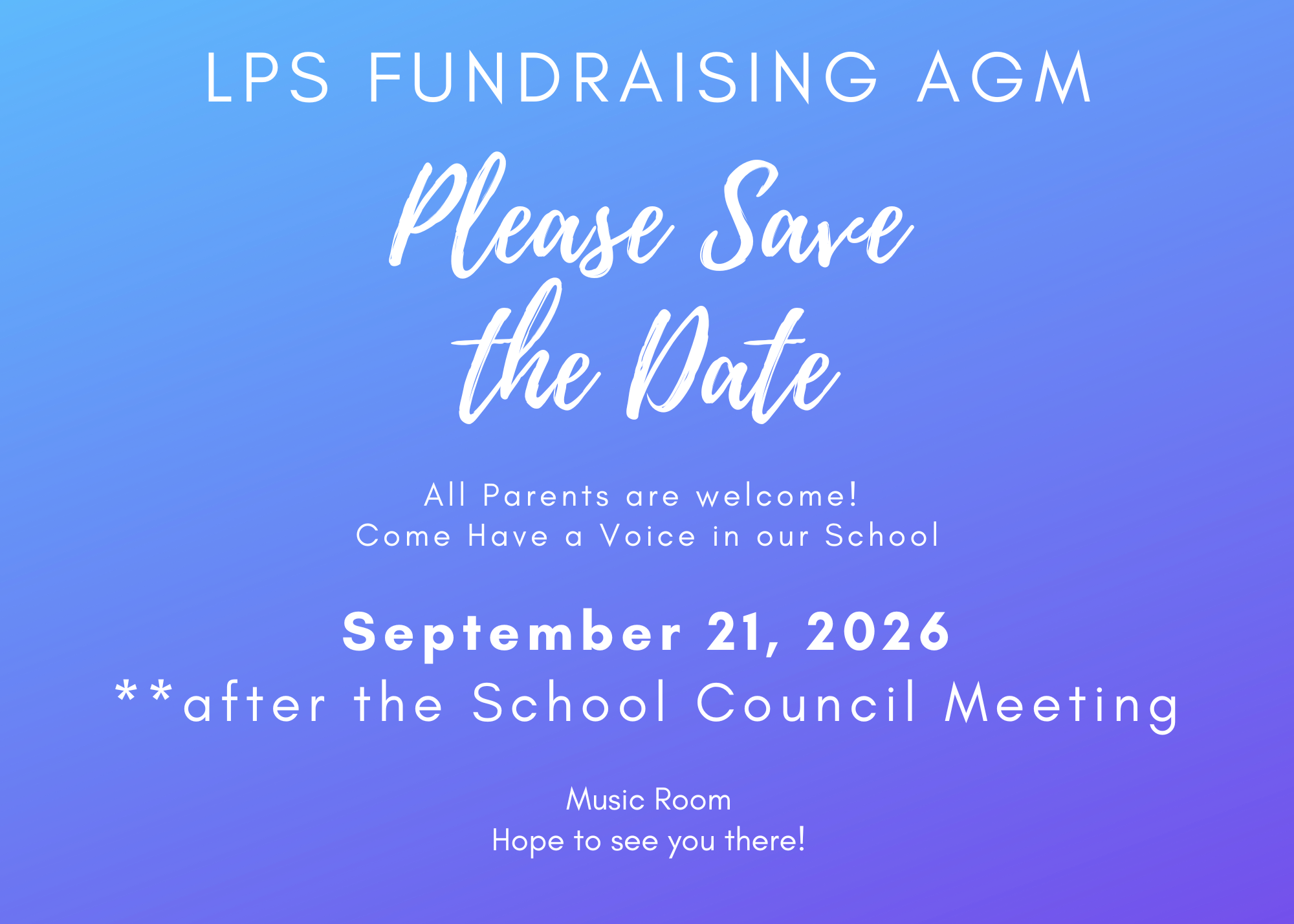 LPS AGM Fundraising 2026