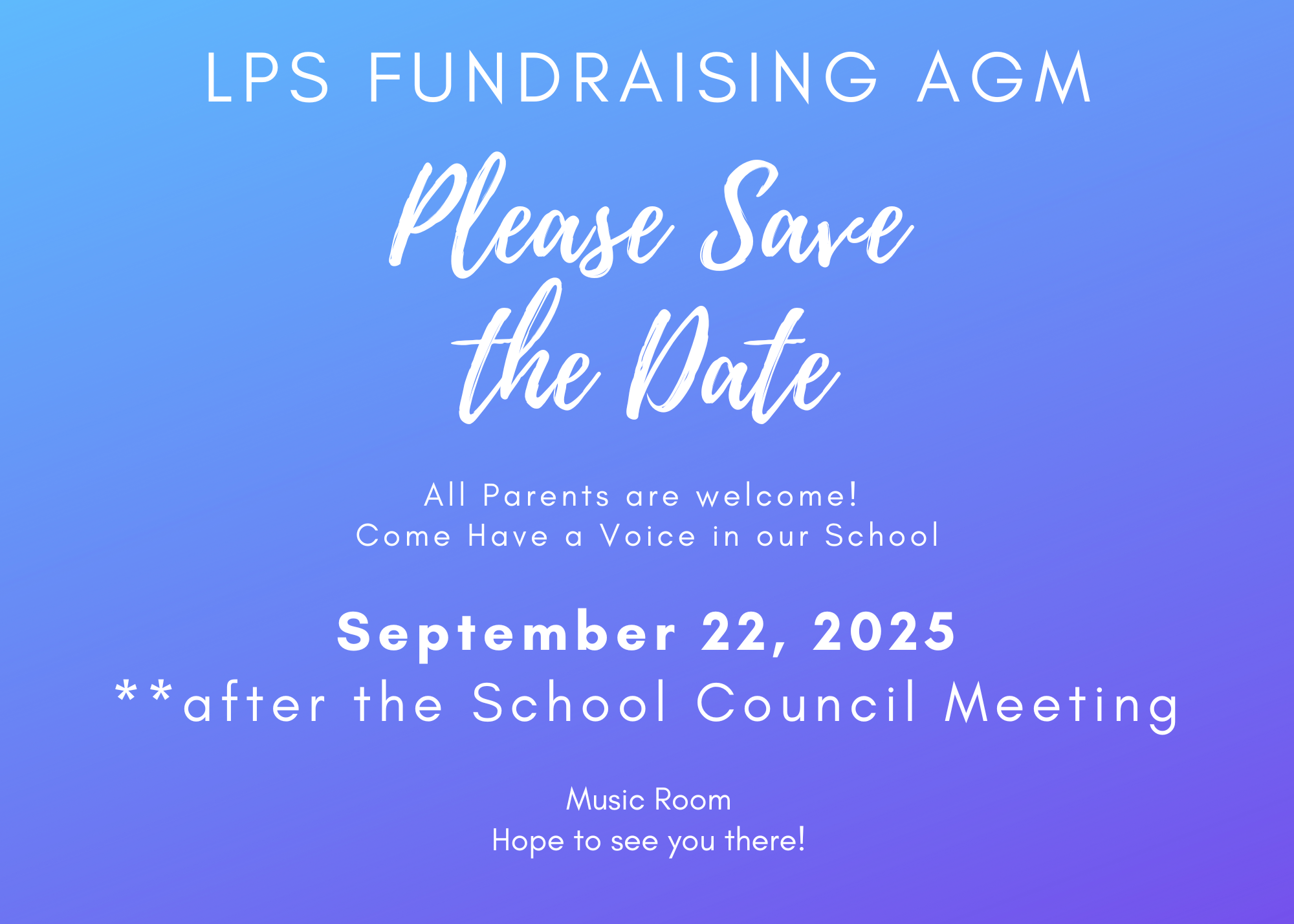 LPS AGM Fundraising