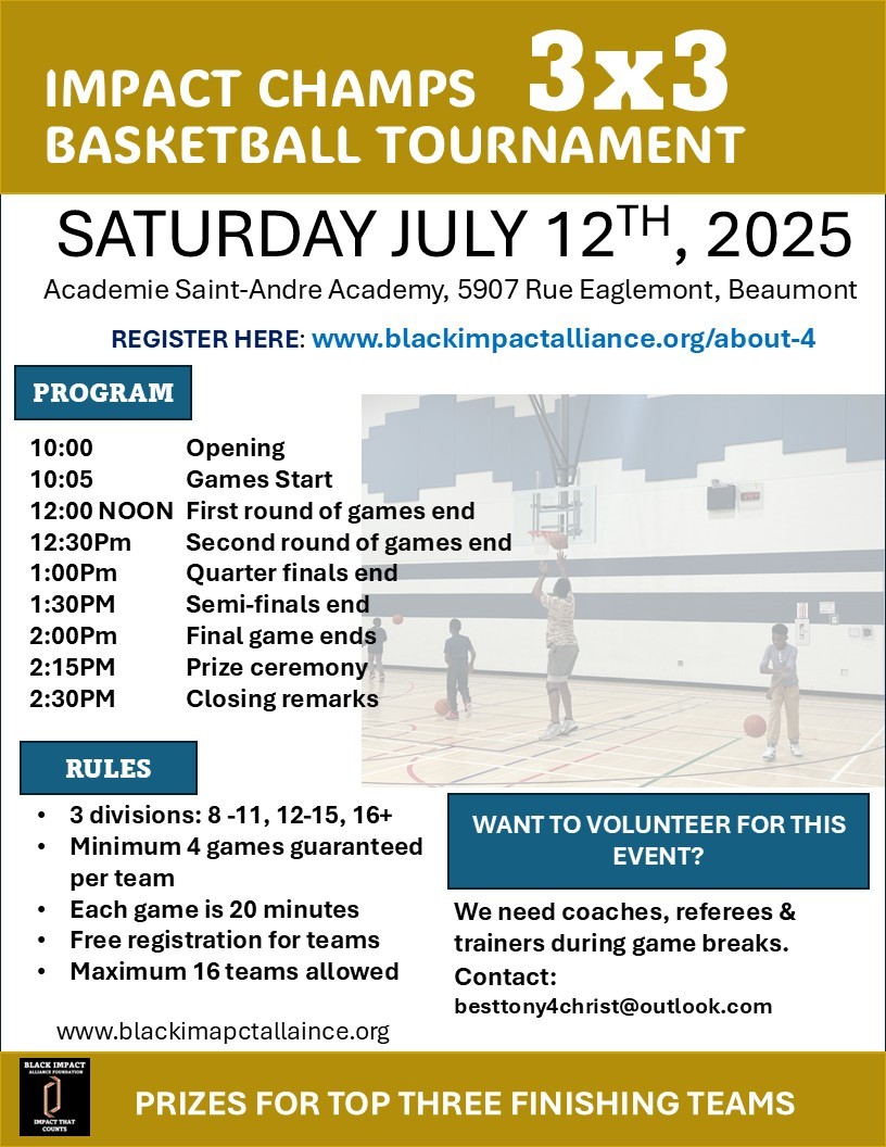 White Poster 3x3 Basketball Tournament